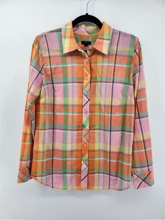 Talbots Tops - Talbots Womens Button Down Shirt Multicolor Plaid Long Sleeve Casual Top